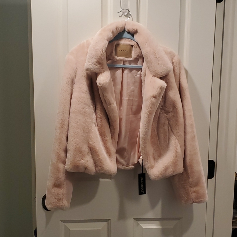 Blank NYC NWT Faux Fur Jacket, Size L
